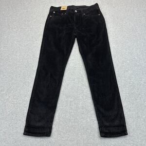 Levi's Tapered Leg Corduroy Jeans Mens Size 30 x 30 Black Regular Fit Mid Rise